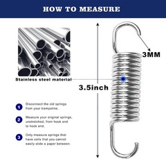 3.5 Inch Trampoline Springs16pcs Heavy Duty Trampoline Springs and an All-Ste…