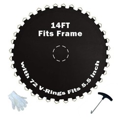 Replacement Trampoline Mat Fits 14ft Frame 72 V-Rings 5.5″ Spring Length