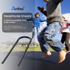 Heavy Duty Trampoline Stakes Anchors for High Wind Galvanized Steel 11.8″