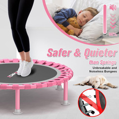 Foldable Mini Trampoline, 40″ Rebounder Trampoline for Adults & Kids, 450Lbs Cap