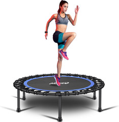 40″-48″ Silent Mini Trampoline Fitness Trampoline Bungee Rebounder Jumping Cardi