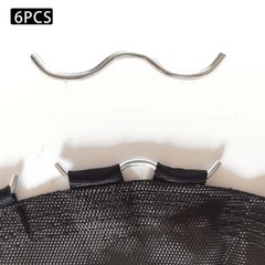 6 Pieces W Shaped Trampoline Hook W Hooks High Strength Trampoline Triangle