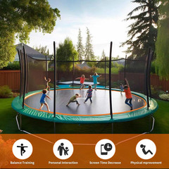 Trampoline Mat Replacement，Fits 14Ft Frame, With72/80/84/88/96 Rings for Choose,