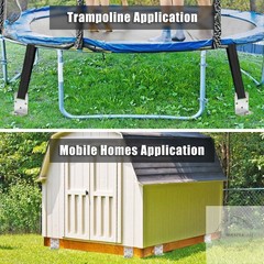 4 Pack 30″ Ground Anchors Screw in Mobile Home Anchors Kits 2.8″ Wide Tapered