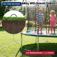 Trampoline Accessories Kit, Basketball Hoop with 3 Mini Basketballs, 4 Pcs Heavy