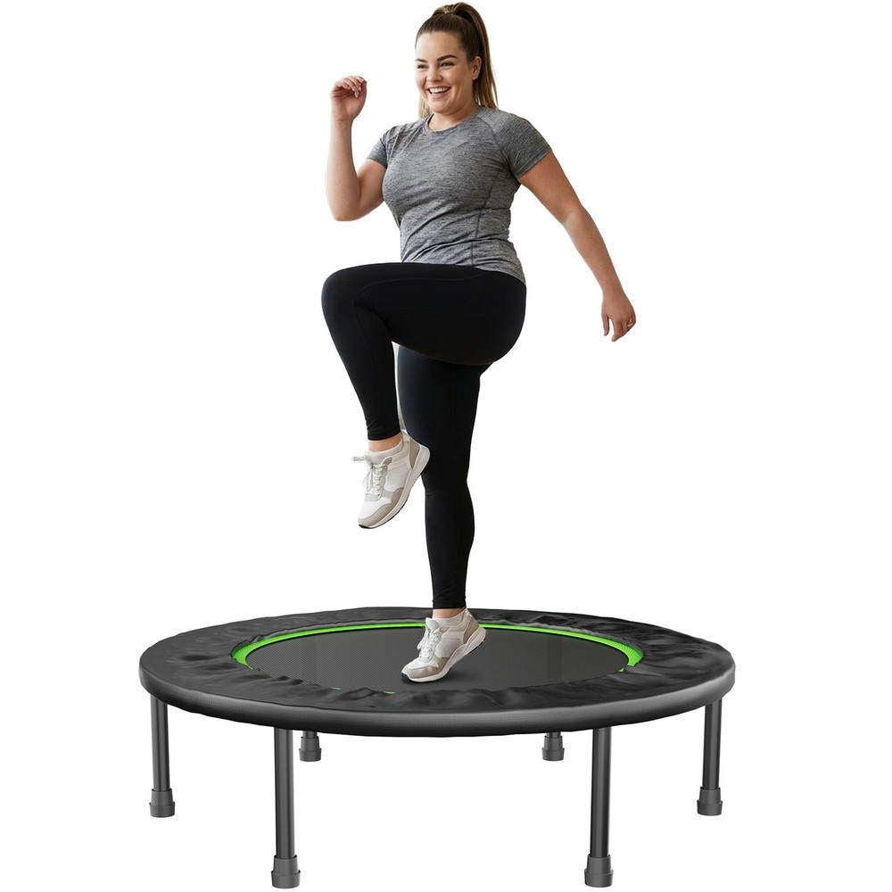 Steelite 40 Foldable Mini Fitness Trampoline 10Mm Thickened Bungee Rebounder