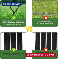 Trampoline Stakes 4 Pack – Heavy Duty Trampoline Anchors Kit – Screw In Ground A