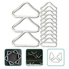 30Pcs Durable Zinc Steel Trampoline Buckles Portable Triangle Rings Outdoor Use
