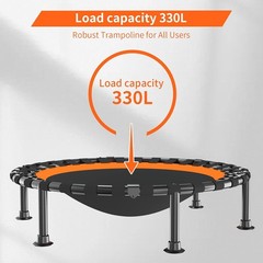 40″ Foldable Mini Trampoline Load 330lbs Portable Exercise Rebounder