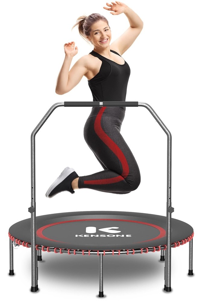 40/48″ Low-Impact Rebounder Trampoline for Adults with Bungee, 450/550LBS Qui…