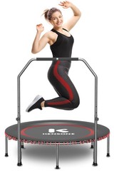 40/48″ Low-Impact Rebounder Trampoline for Adults with Bungee, 450/550LBS Qui…