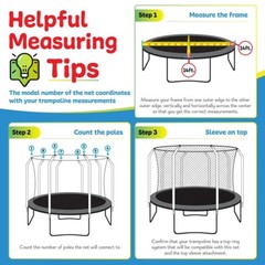 Replacement Enclosure Safety NET ONLY for 12 ft Frame Top Ring 6 Pole Trampoline