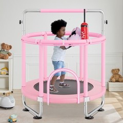VEVOR 55″ Trampoline for Kids Mini Toddler Trampoline with Net Indoor Outdoor