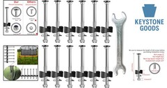 12PCS Long Stainless Steel Trampoline Replacement Screws & Nuts Kit