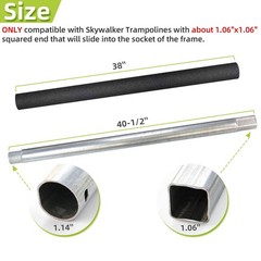 Trampoline Replacement Poles for Lower Enclosure 2 Pack, Straight Tube