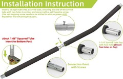 Trampoline Replacement Poles for Lower Enclosure 2 Pack, Straight Tube