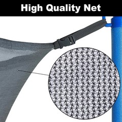 15FT 6 Pole Trampoline Replacement Net Protection Safety Enclosure Netting Round