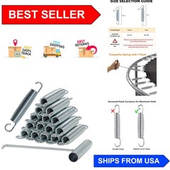High Tensile Trampoline Springs 5.5-7 Inch – Set of 16 Stainless Steel Springs