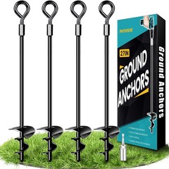 27″ Ground Anchors Heavy Duty, Mobile Home Anchors Trampoline Stakes Earth An…