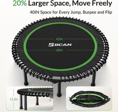 Portable 48 Inch Fitness Trampoline High Quality Bungee for Joint Protection