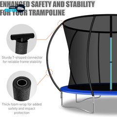 2PCS Trampoline Curved Poles Universal Trampoline Replacement Enclosure Poles.
