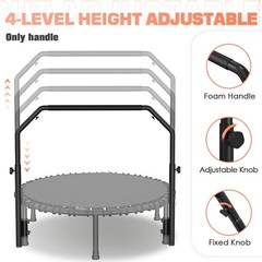 Adjustable Handle Bar Accessory for 40″ Round Fitness Trampolines Non-Slip