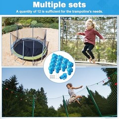 12 Pcs Trampoline Pole Caps Replacement 1.26 Incn, Enclosure Trampoline Blue
