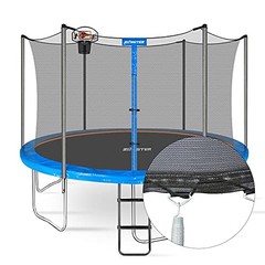 Zoomster Trampoline Enclosure Net with Pole 14FT Trampoline Net with Pole Cap