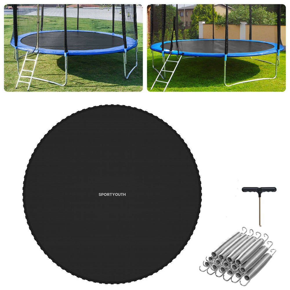 14ft Trampoline Replacement Jumping Mat 88 Rings with Springs Tool