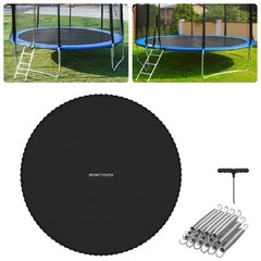 14ft Trampoline Replacement Jumping Mat 88 Rings with Springs Tool