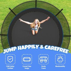 Pumpkin Trampoline with Basketball Hoop & Inner Enclosure – Safe, Durable