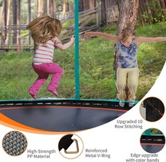 High-Strength 14ft Trampoline Mat – 88 Rings, 6.5″ Spring, Fade Resistant