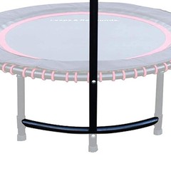 LEAPS & REBOUNDS 48″ Adjustable Stability Bar with 48″ Fitness Trampoline, Pink