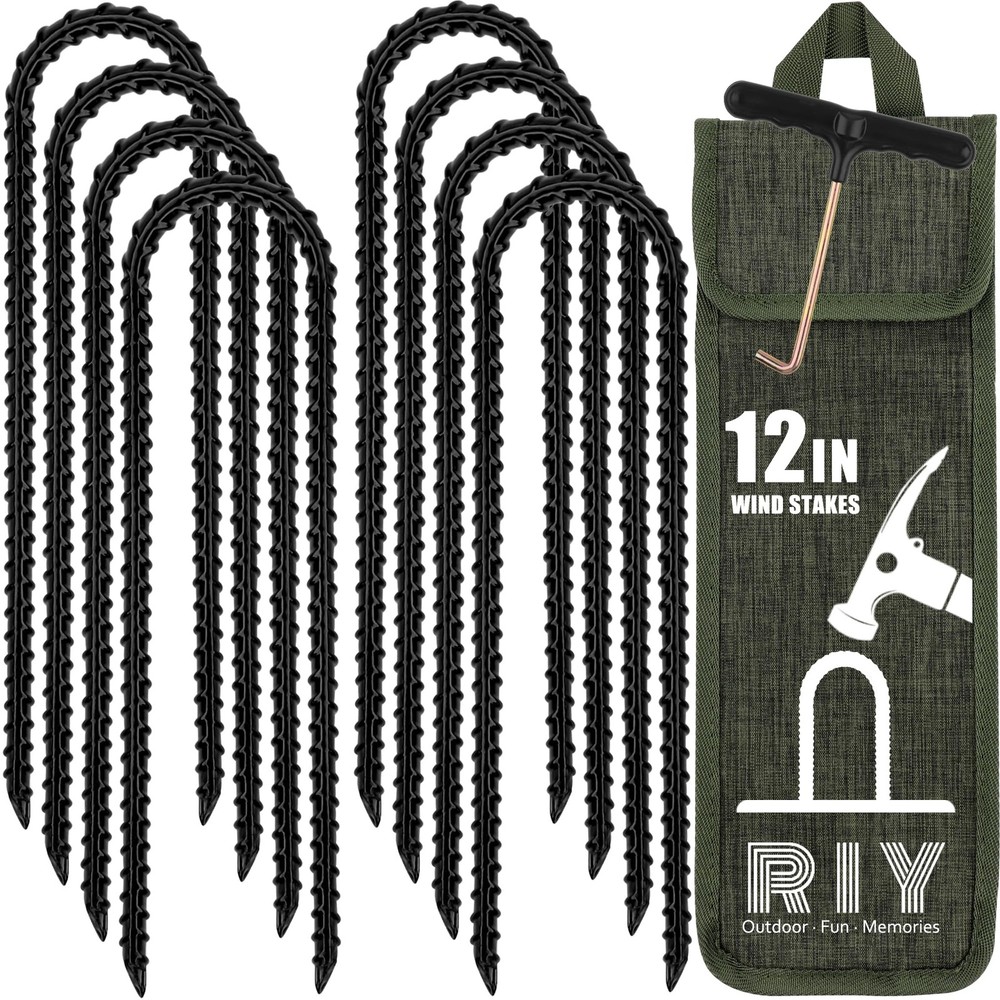 Trampoline Stakes Anchors High Wind 12” Ground Anchor Heavy Duty Tent Stakes…