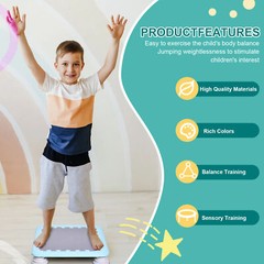 Kids Trampoline 25″Rebound Mini Bouncing Bed For Toddlers Sensory Training Toy