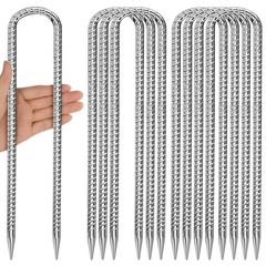 U Stakes 12 Inch 8-Pack 5/16″ Diameter Heavy Duty Wind – Secure Inflatables