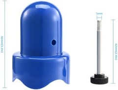 1.5″ Diameter Trampoline Enclosure Pole Caps with Screw Thumb, Blue, Only Fit in
