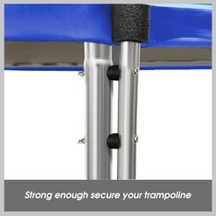 Trampoline Screws Bolts, 12 Pc, M8 x 92 mm, ABS Galvanized Steel, Wrench