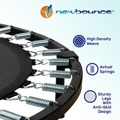 New-Bounce Mini Trampoline – 40″ Foldable Trampoline for Adults – Max of 200 Lbs