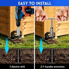 24″ Mobile Home Anchors Black