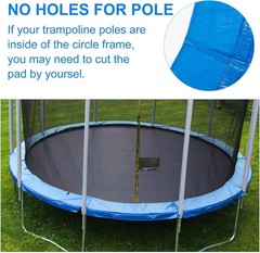 8FT Trampoline Spring Cover 0.6” Thick Universal Water-Resistant Trampoline Pad