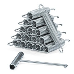 7 Inch Trampoline Springs Kit, Heavy Duty Stainless Steel Springs with Instal…