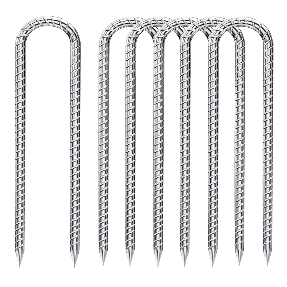 Ground Anchor, 30cm Ground Posts, Galvanised Steel Ground Anchor Trampoline, Rebar S…