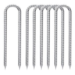 Ground Anchor, 30cm Ground Posts, Galvanised Steel Ground Anchor Trampoline, Rebar S…