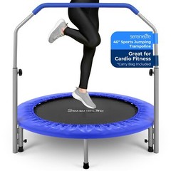SereneLife 36″/40″ Portable & Foldable Trampoline in-Home Mini Rebounder with…
