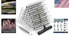 Trampoline Spring Replacement Kit: 72 Heavy-Duty Springs & Installation Tool