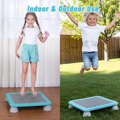 Mini Trampoline for Kids, 25 Inch Sensory Trampoline Bouncing Board with Blue