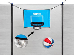 Basketball Hoop for Trampoline |Including Small Basketball |Waterproof and Sunsc
