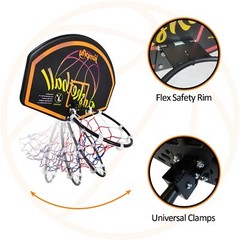 Trampoline Basketball Hoop Basketball Hoop for Trampoline Easy to Install Uni…