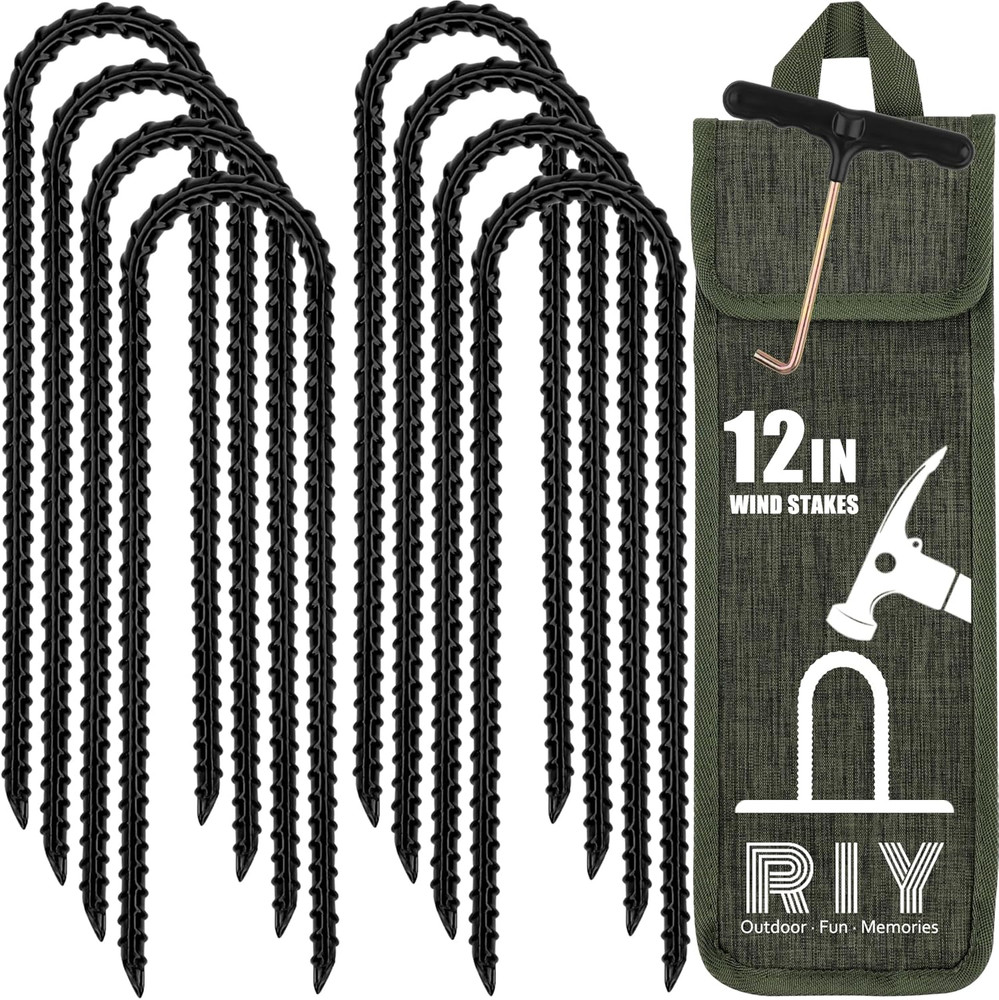 Trampoline Stakes Anchors High Wind Heavy Duty Tent Stakes 12 Inch Ground Anchor